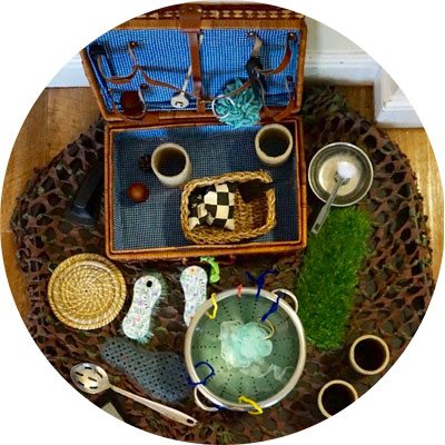 Treasure basket of natural objects for exploring